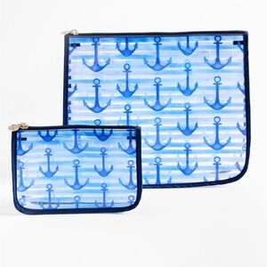 Bogg Bag Decorative Insert Pouches in Blue Anchors- new!